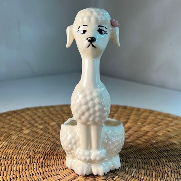 Vintage Accents Vintage Poodle Dog Lipstick Holder Vanity Double